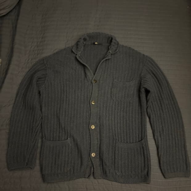 45rpm(45r) 인디고 니트 가디건 