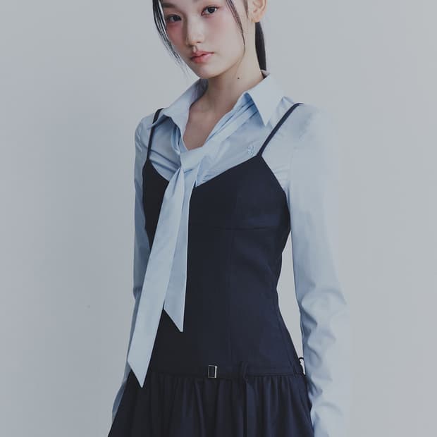 페인오어플레져 비비안셔츠 블루