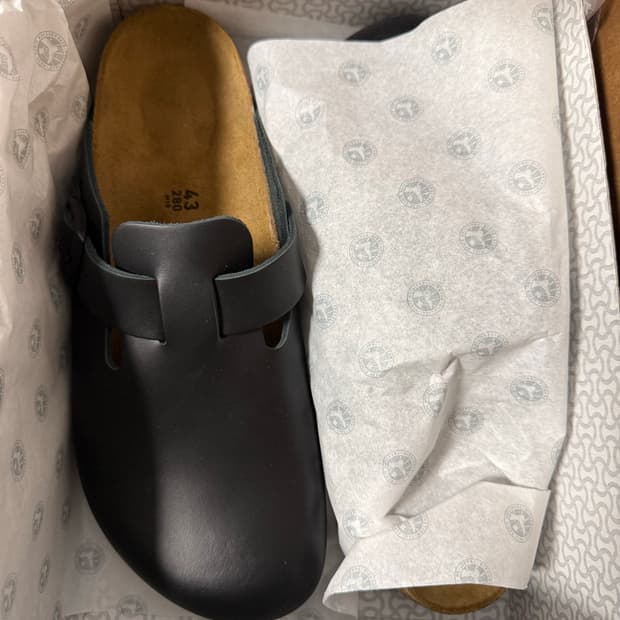 버켄스탁 보스턴 블랙 43 내로우