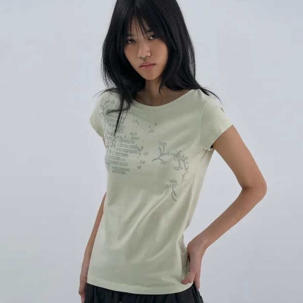 웰빙익스프레스 Message Vine Half Sleeve Mint