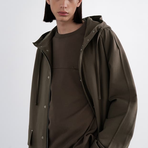 수피마 오버사이즈 후드 파카 코트