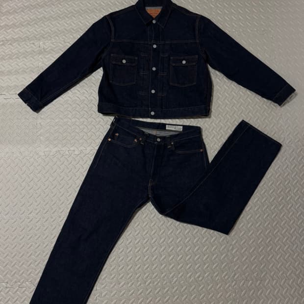 본쿠라 원워시 데님 셋업(S급) 자켓 2세대 38사이즈 + XX 데님팬츠