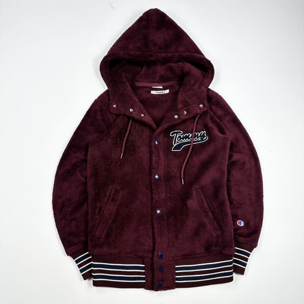챔피온 재팬 여성 후디 플리스 자켓 후리스 버건디 여성S