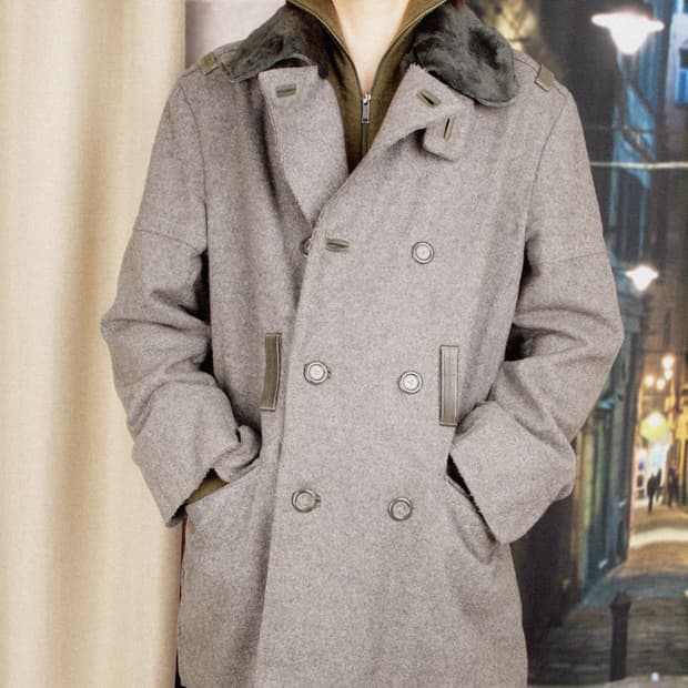 Wool Nylon Pea-coat