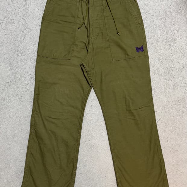 니들스 스트링 퍼티그 팬츠 올리브 S