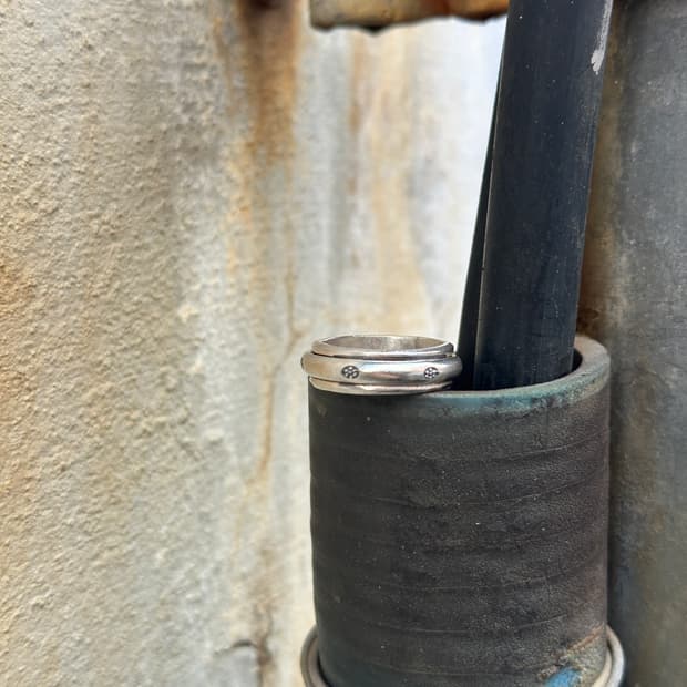 Quiet Motion Band Karen Silver Ring