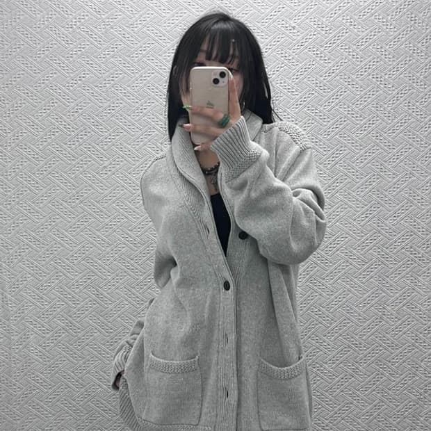 폴로 랄프로렌 빈티지 여리 모던 캐주얼 숄카라 가디건 L C08929