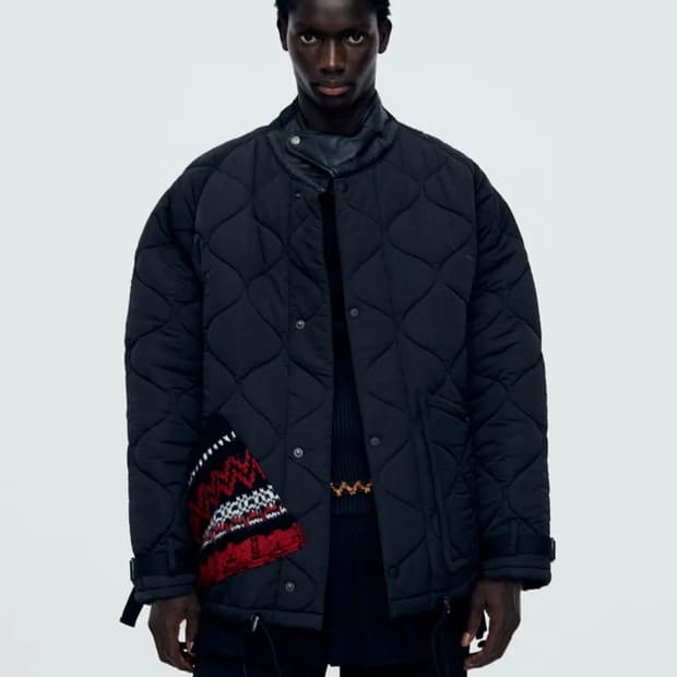 앤더슨벨 노르딕 니티드 포켓 퀼티드 점퍼