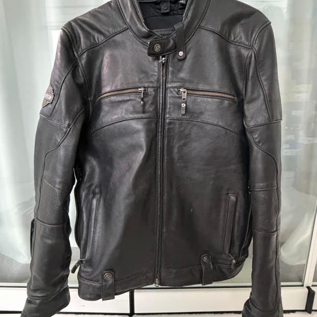 할리데이비슨 블랙 가죽 라이더 자켓 L 사이즈