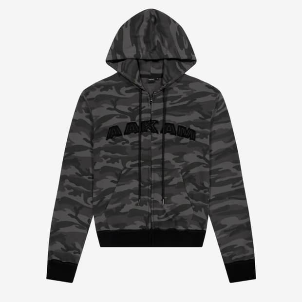 아캄 후드집업 Contrast Logo Zip-up Hoodie 