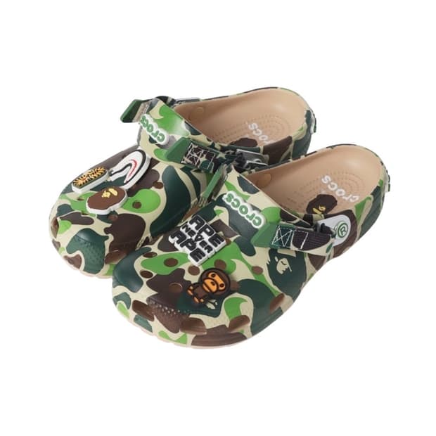 베이프 클래식 카모 크록스