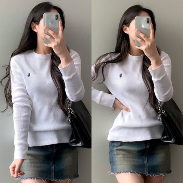폴로 와플 롱슬리브