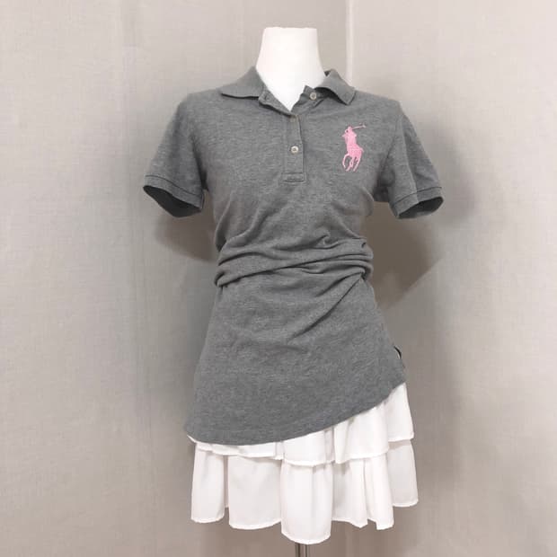 폴로 빅포니 핑크 원피스 L