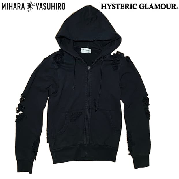 미하라야스히로X히스테릭글래머 데미지 후드집업