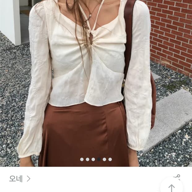 오네 크리즈 셔링 블라우스 crease shirring 페어리