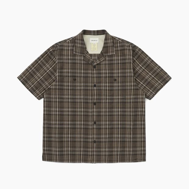 카키스 MADRAS CHECK S/S SHIRT (BLACK/L사이즈)
