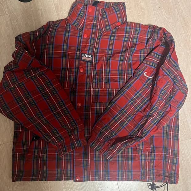 나이키 lab NRG USA 체크 플래드 스우시 스트라이프 자켓