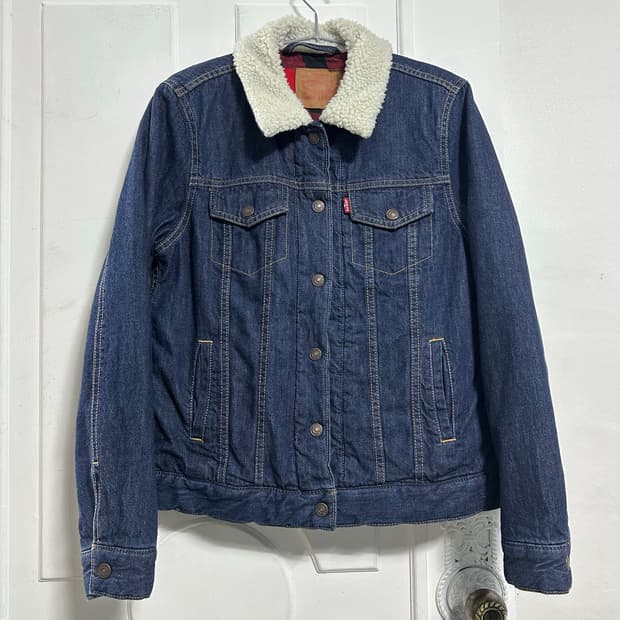 리바이스 쉐르파 다운 데님 트러커자켓