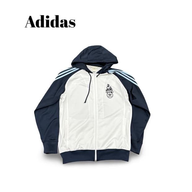 (100)아디다스 무하마드 알리 후드 트랙탑 네이비/화이