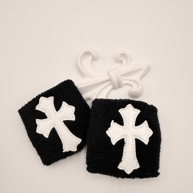 크롬하츠 스웻밴드 블랙/화이트패치