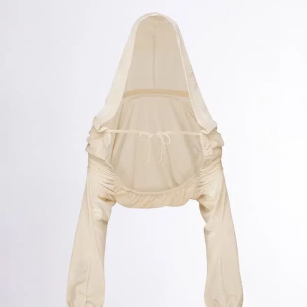 스컬프터 벨벳 프리스트 후드 볼레로 아이보리