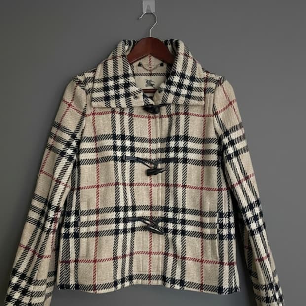 버버리 여성 체크 코트 정품