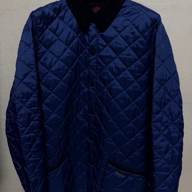 바버 어거스틴 퀼팅 자켓 L 블루 (105)