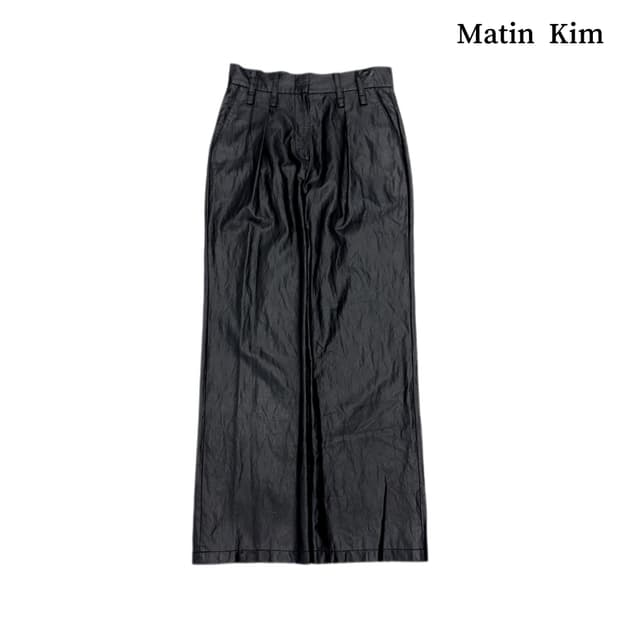 마뗑킴 레더팬츠 블랙