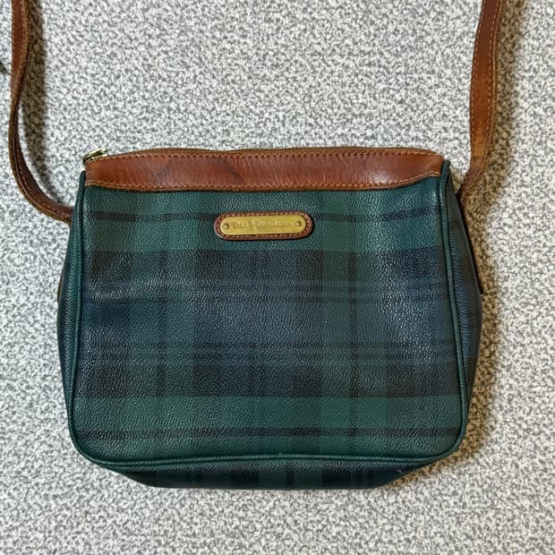 폴로 랄프로렌 타탄체크 크로스백