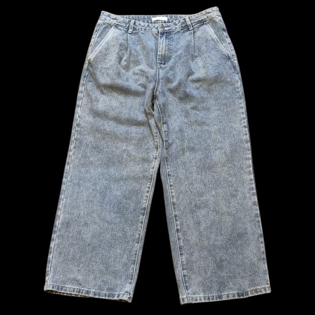 36인치 워싱 와이드데님팬츠 