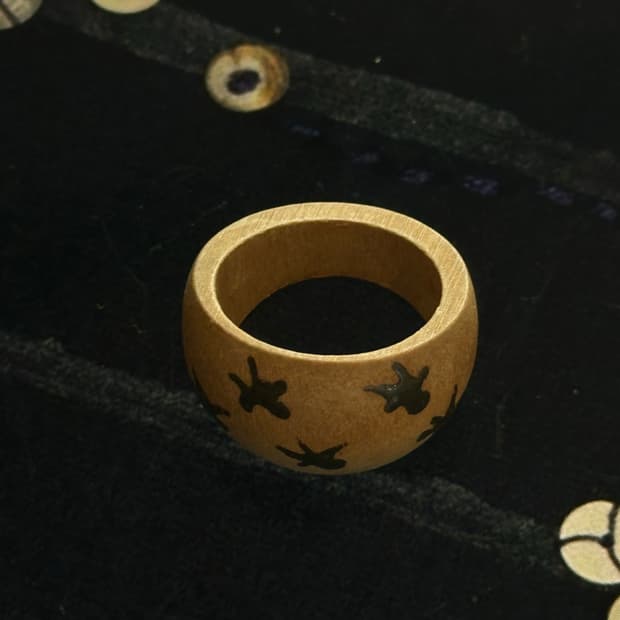 Wooden vintage ring
