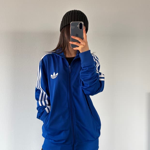 [M-L]아디다스 구형 파이어버드 블루 트랙탑 져지