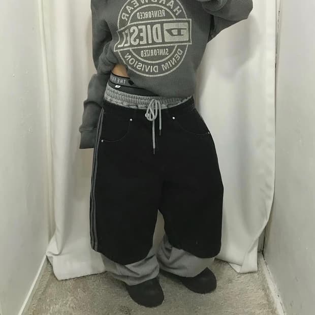 아디다스 데님 버뮤다 팬츠