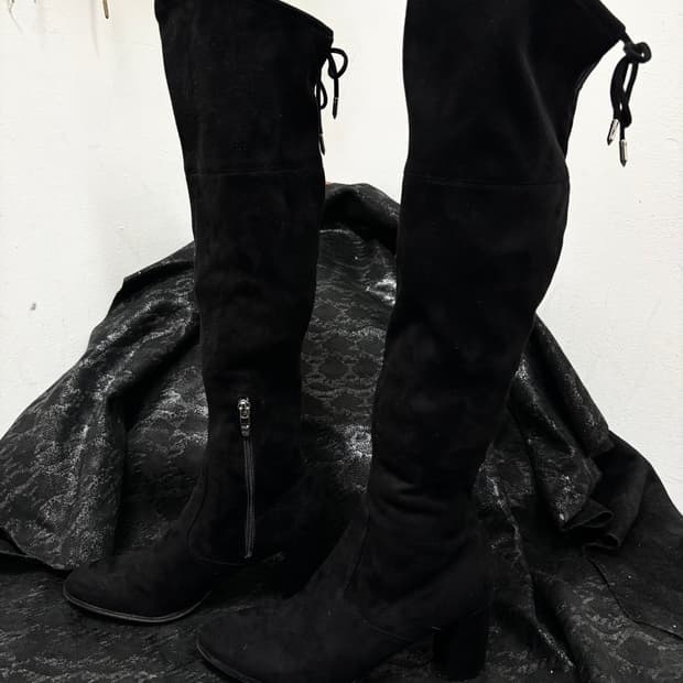“Vintage” Y2K Mood Black Long Boots