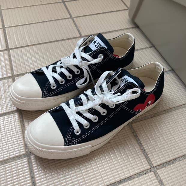 거의새것) 정품 꼼데가르송 컨버스 블랙 로우 270, 275