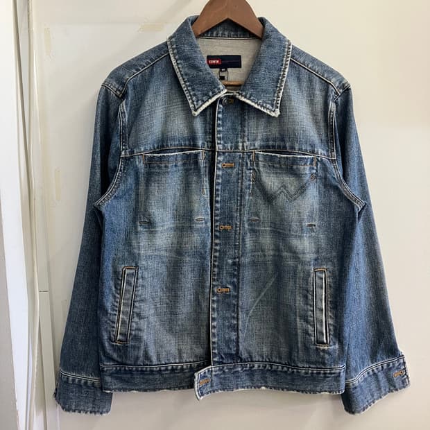 N17 에드윈 데님 청자켓 빈티지