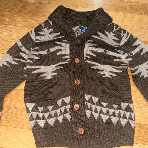 빈티지 노르딕 코위찬 니트 가디건 