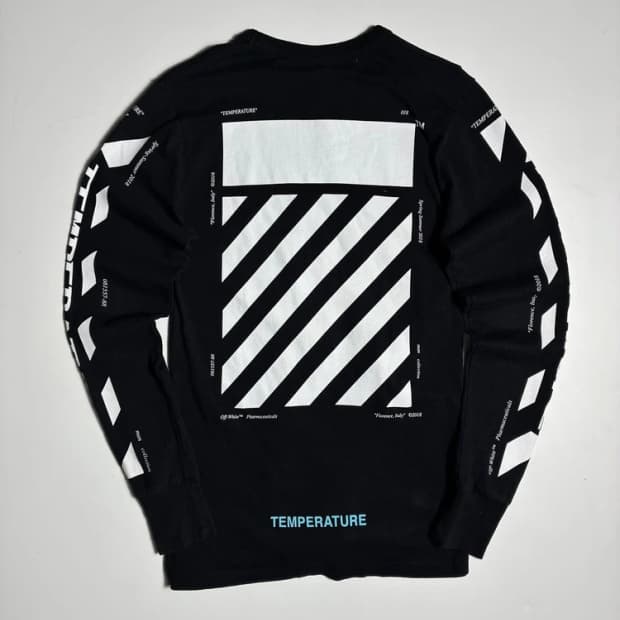 오프화이트 다이애그널 탬퍼레이처 롱 슬리브 R1706