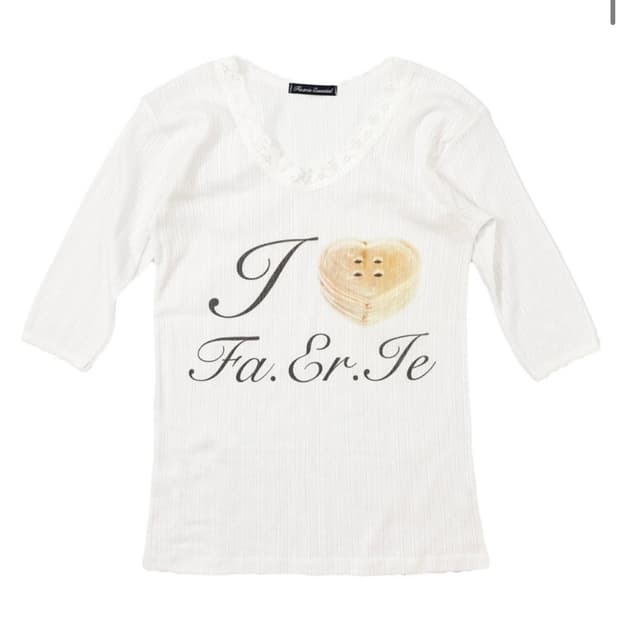 샵페어리) fa.er.ie lace T-shirt (ivory)