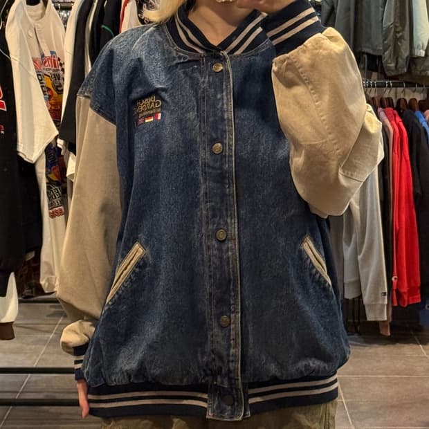 [NO.9] VTG 데님 바시티 자켓