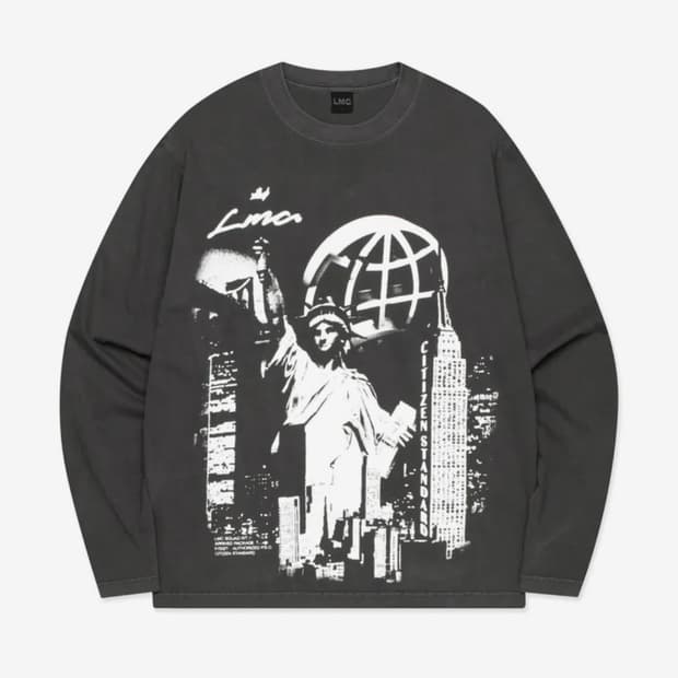 OVERDYED LIBERTY LONG SLV TEE charcoal