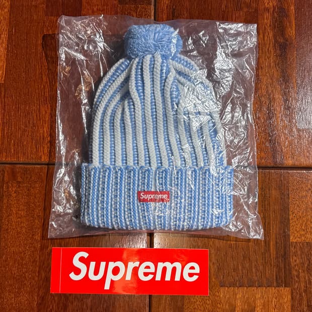 슈프림 비니 | Contrast Stripe Beanie