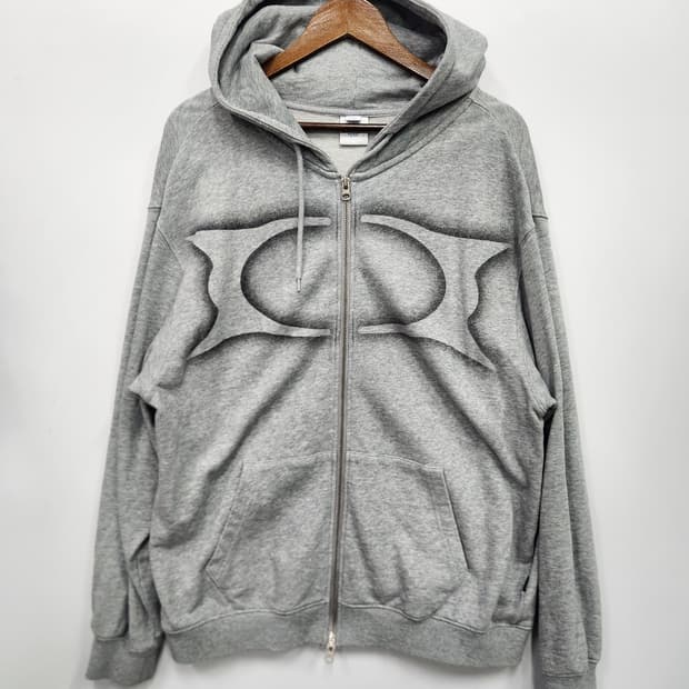 Critic 그레이 로고 후드집업