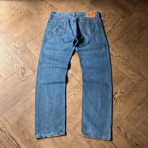 [34]리바이스 505 빈티지 워싱 레귤러 스트레이트 데님 팬츠