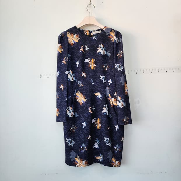 SJSJ 플라워 패턴 롱 원피스