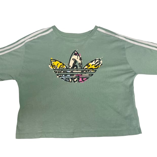 adidas 오리지널 빈티지 로고 크롭티 (L/160)
