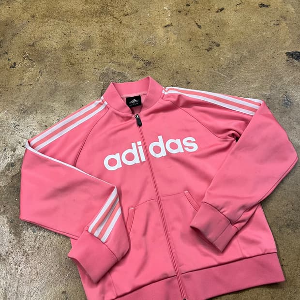 아디다스 핑크 져지 트랙탑 85