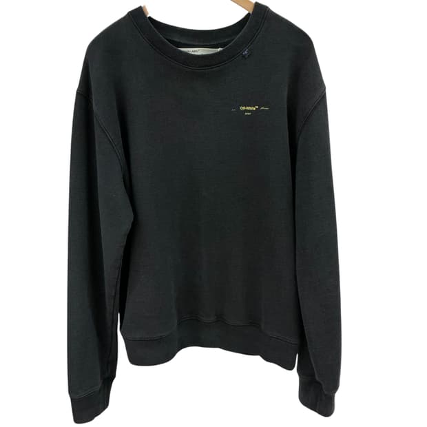 오프화이트 아크릴릭 애로우 스웨트셔츠