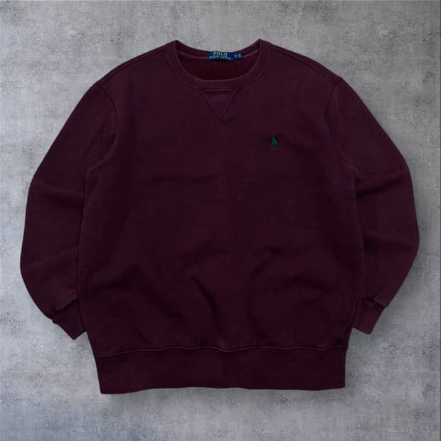 폴로 랄프로렌 스몰 포니 로고 버건디 맨투맨
