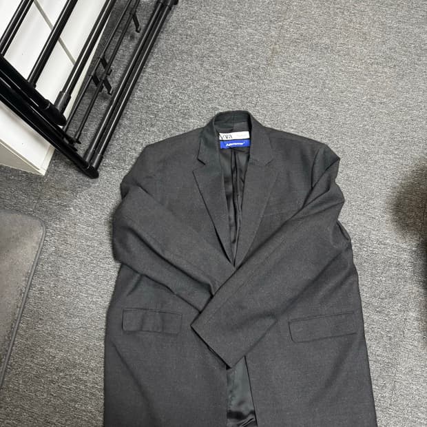 자라 아더에러 오버사이즈 율 블레이저 다크 그레이 L